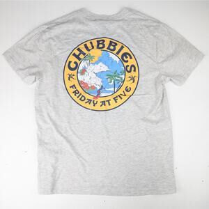 Chubbies Men's Medium Seal of Approval "Friday At Five" Gray Graphic Tee